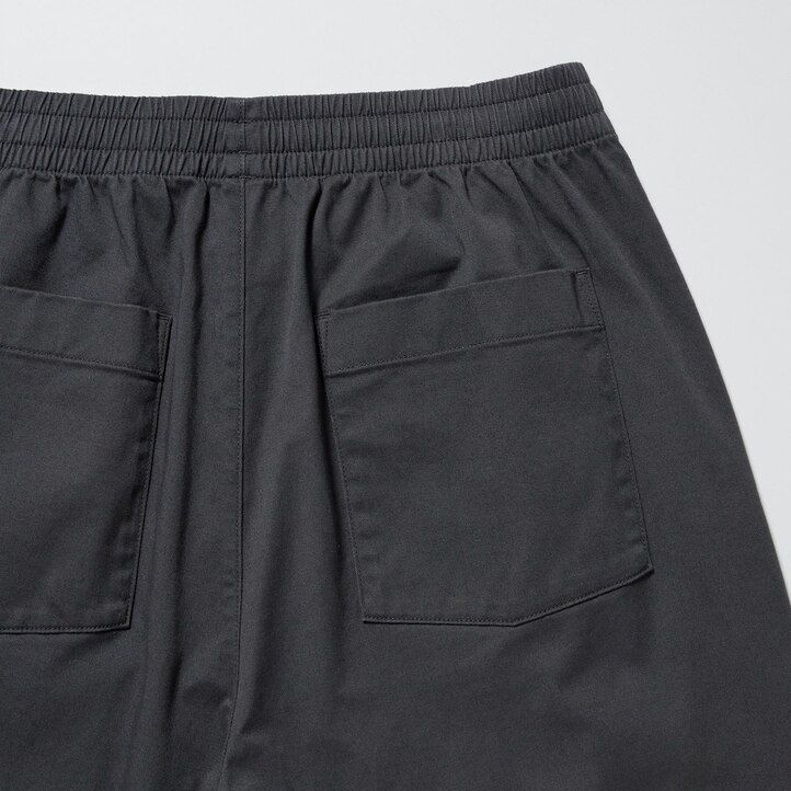 pantaloni alla caviglia uniqlo in cotone dal taglio rilassato da uomo grigio scuro