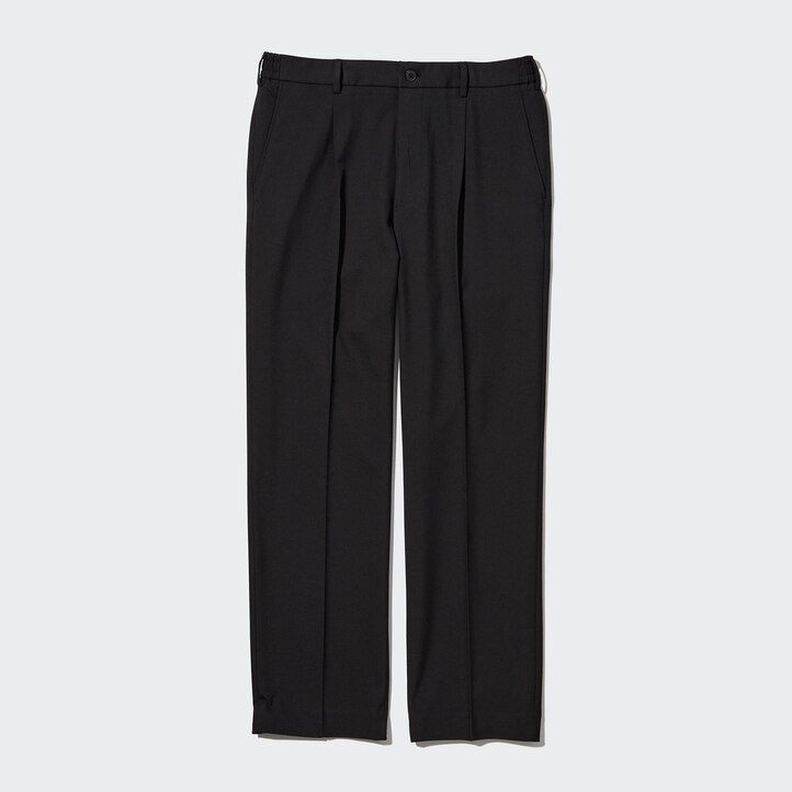 pantaloni uniqlo elasticizzati bidirezionali da uomo con vestibilità affusolata beige