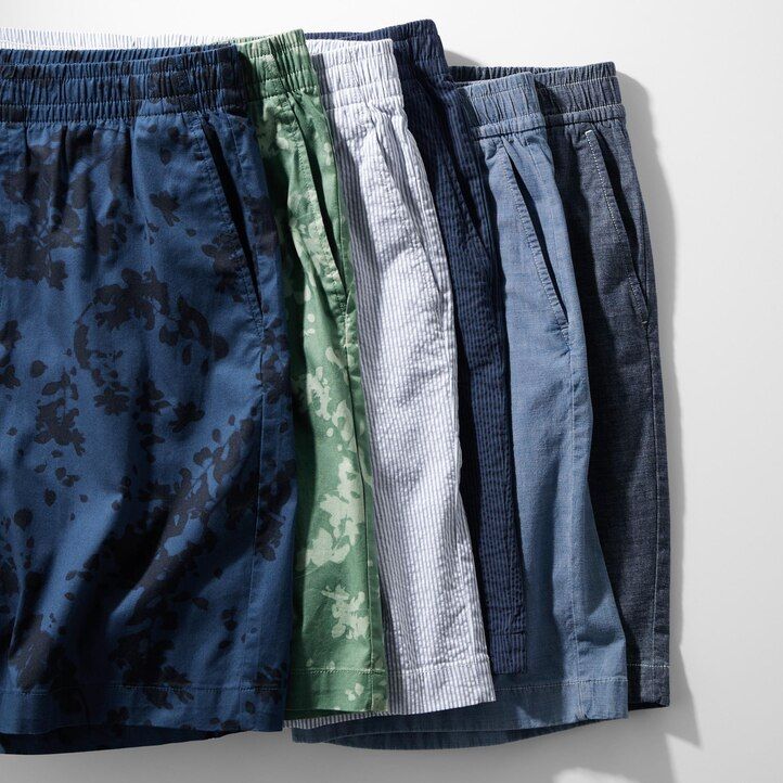 pantaloni uniqlo dry stretch con stampa a foglie easys da uomo verdi