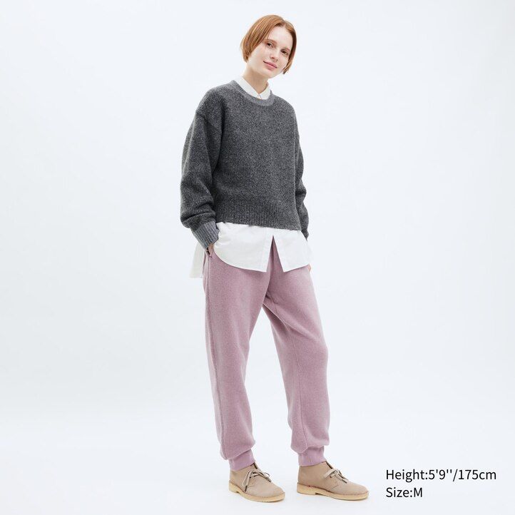 pantaloni da uomo in jersey testurizzato uniqlo bianchi