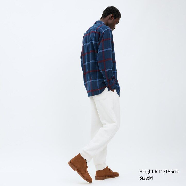pantaloni da uomo in jersey testurizzato uniqlo bianchi