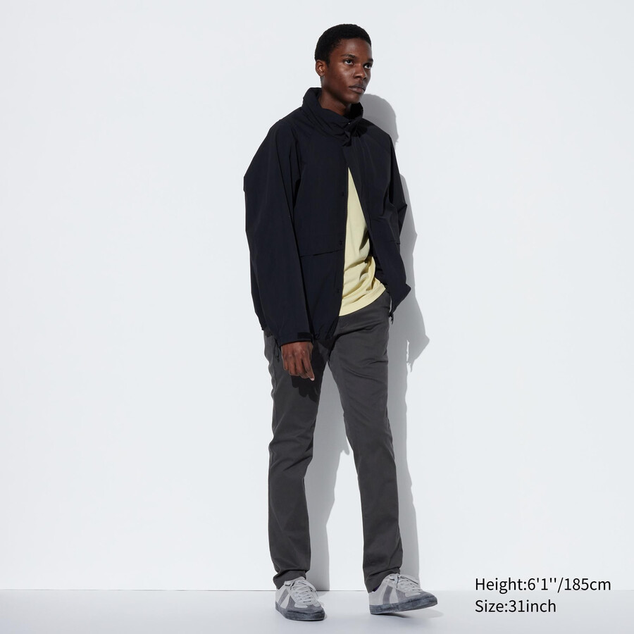 pantaloni chino slim fit uniqlo da uomo grigio scuro