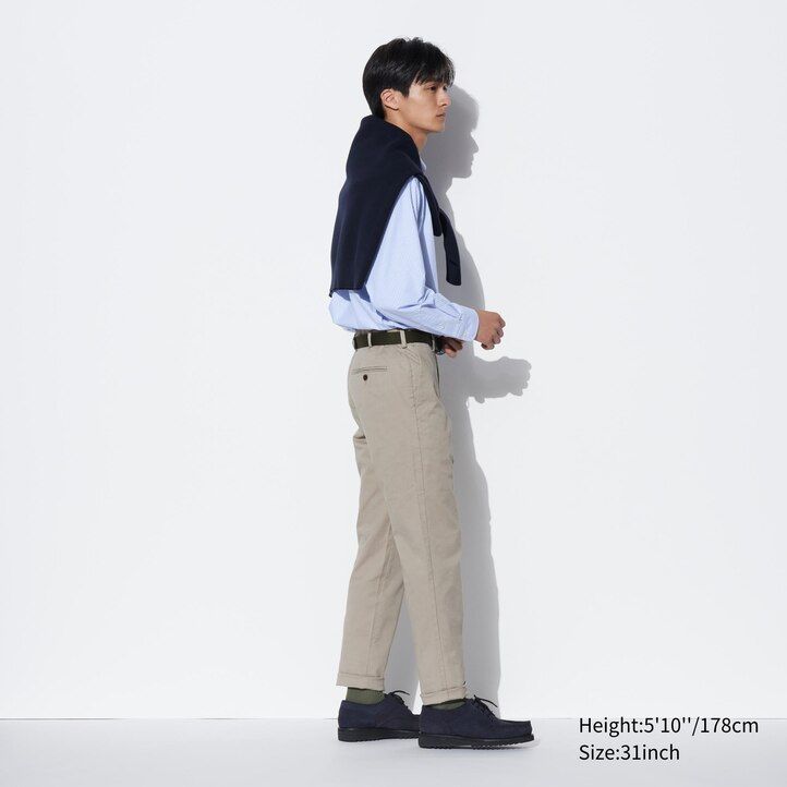 pantaloni chino slim fit uniqlo da uomo grigio scuro