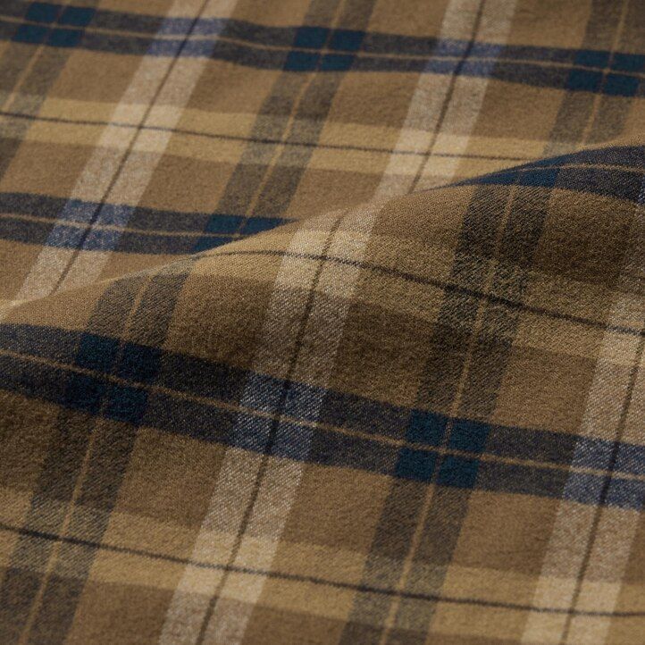 pantaloni da uomo uniqlo flannel easy patterned alla caviglia marroni