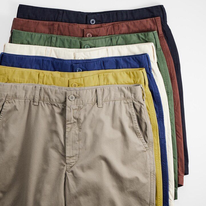 pantaloni chino uniqlo gialli da uomo