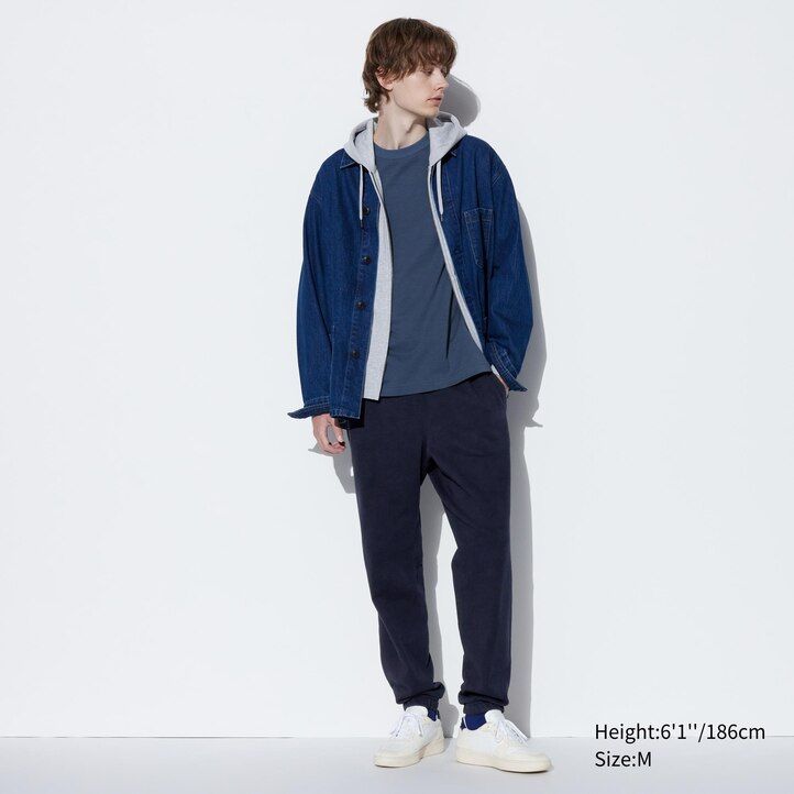 pantaloni da uomo uniqlo side stripe grigi