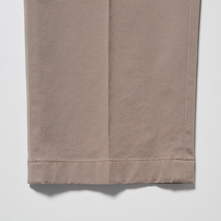pantaloni da uomo uniqlo smart cotton bianchi alla caviglia