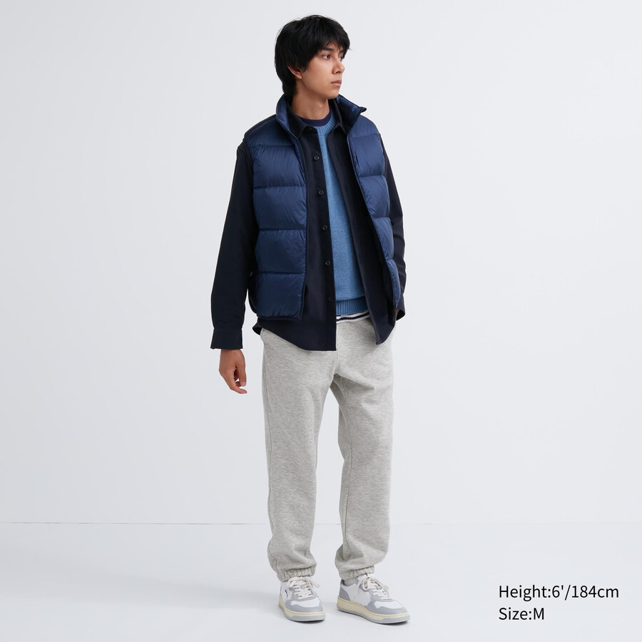 pantaloni uniqlo heattech foderati in pile da uomo grigi