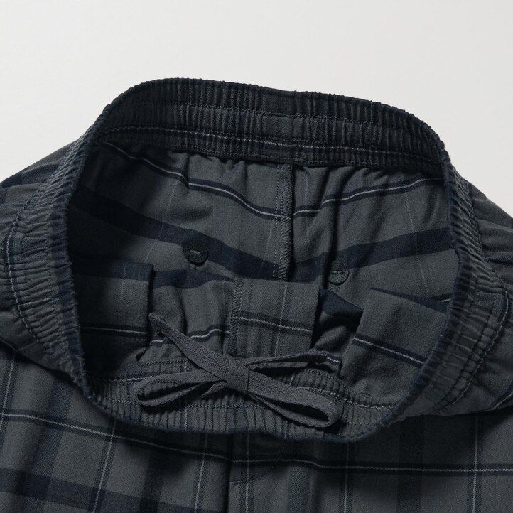 pantaloni da uomo uniqlo flannel easy patterned alla caviglia grigio scuro