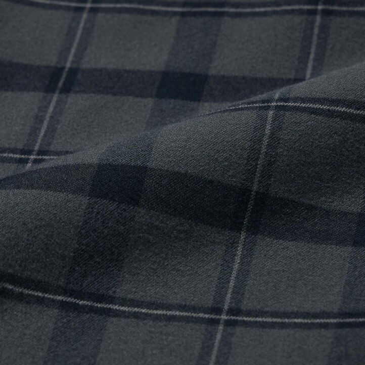 pantaloni da uomo uniqlo flannel easy patterned alla caviglia grigio scuro