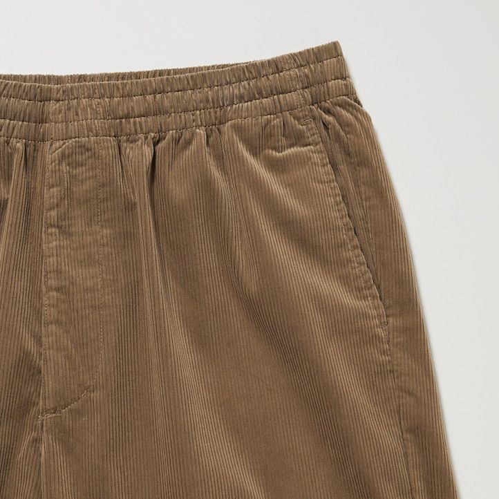 pantaloni da uomo uniqlo corduroy easy alla caviglia neri