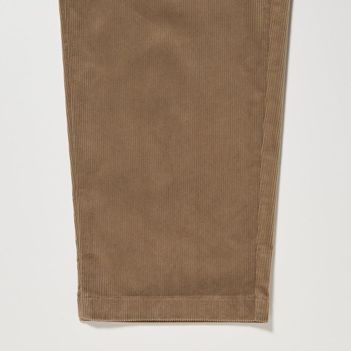 pantaloni da uomo uniqlo corduroy easy alla caviglia neri
