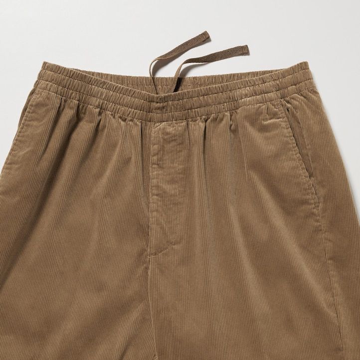 pantaloni da uomo uniqlo corduroy easy alla caviglia neri