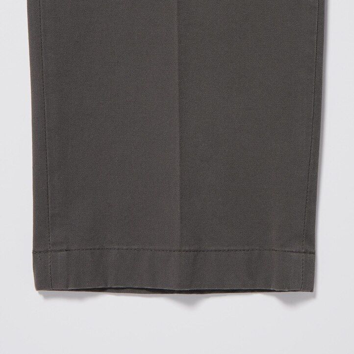 pantaloni uniqlo smart cotton alla caviglia da uomo beige