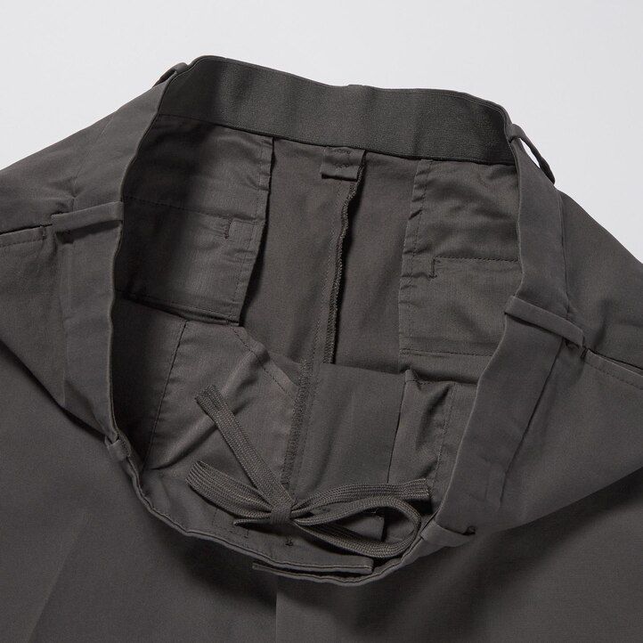 pantaloni uniqlo smart cotton alla caviglia da uomo beige