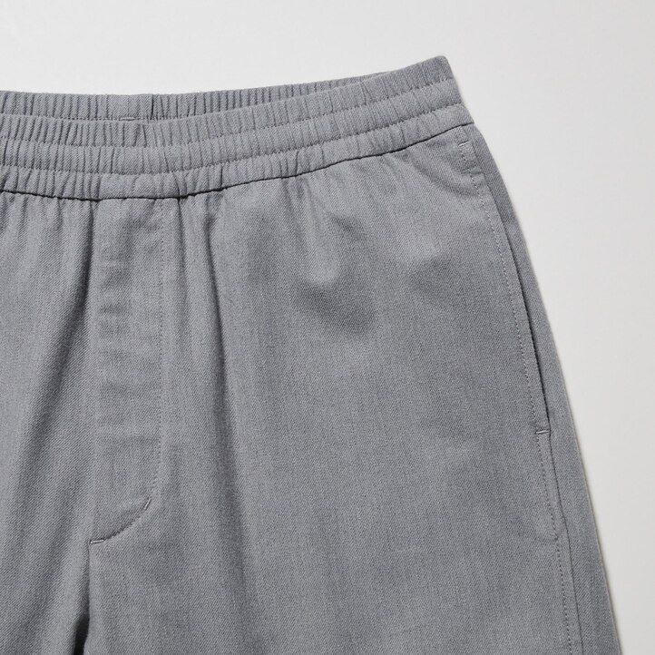 pantaloni uniqlo in flanella alla caviglia da uomo grigi