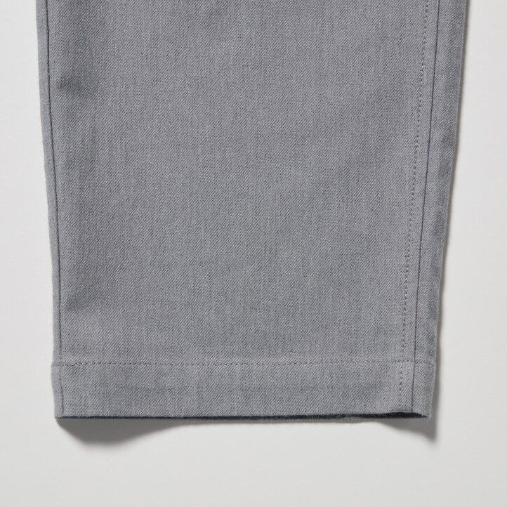 pantaloni uniqlo in flanella alla caviglia da uomo grigi