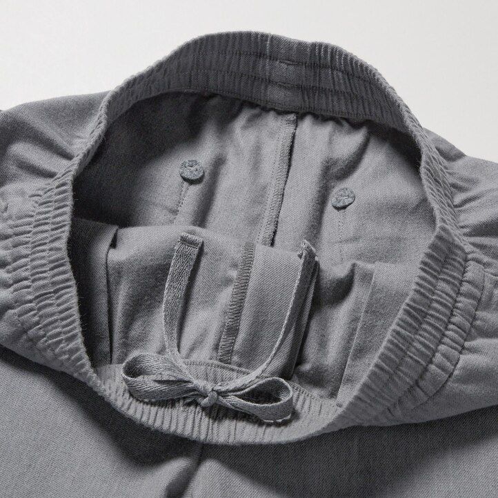 pantaloni uniqlo in flanella alla caviglia da uomo grigi