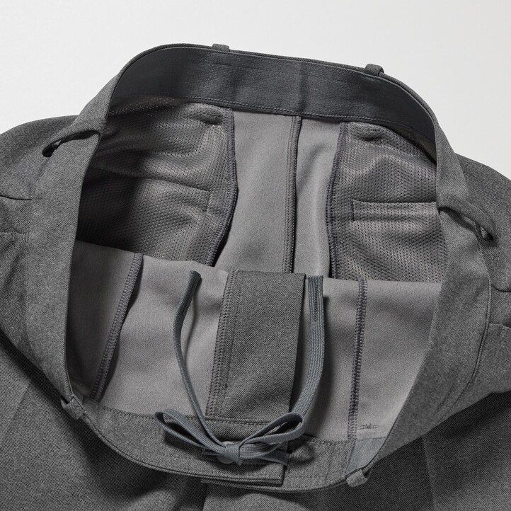 pantaloni uniqlo smart ultra stretch alla caviglia da uomo grigi