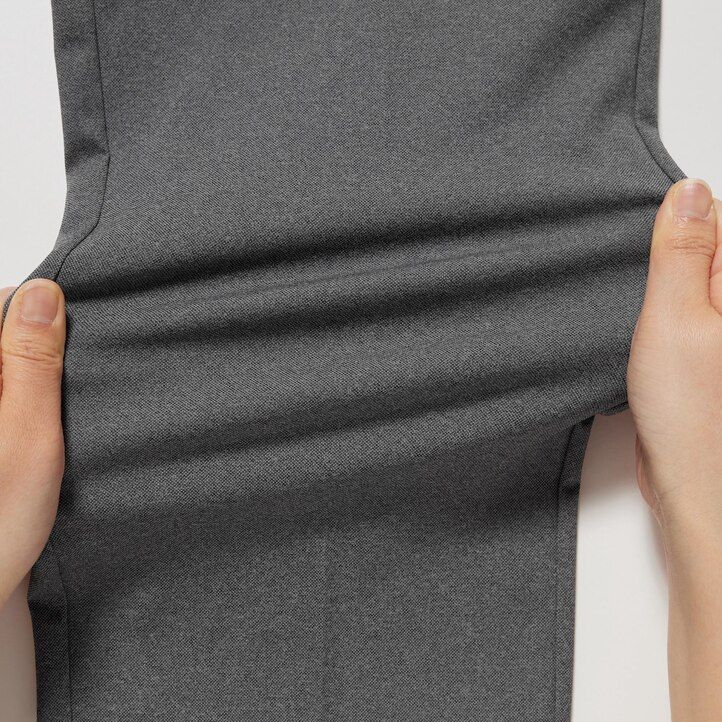 pantaloni uniqlo smart ultra stretch alla caviglia da uomo grigi