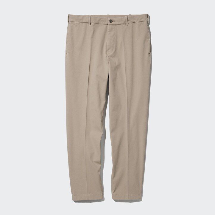 pantaloni uniqlo smart cotton da uomo lunghezza alla caviglia colore blu navy