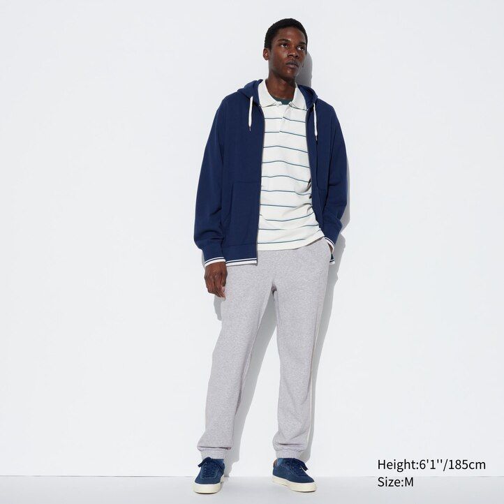 pantaloni da uomo uniqlo side stripe grigi