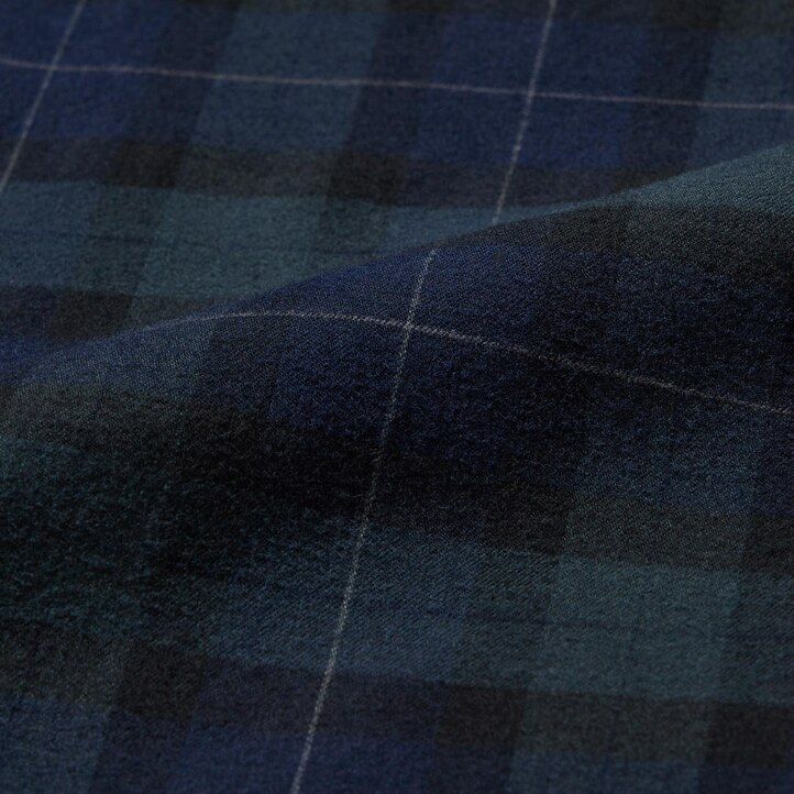 pantaloni da uomo uniqlo flannel easy patterned alla caviglia verde scuro