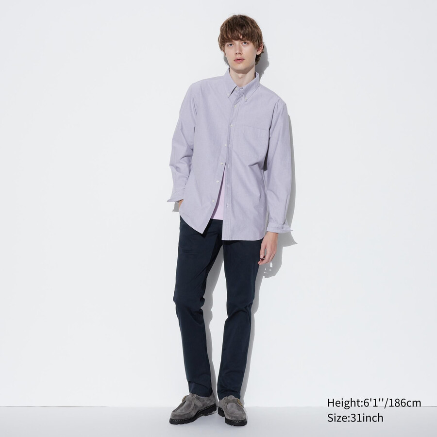 pantaloni chino uniqlo slim fit da uomo blu navy