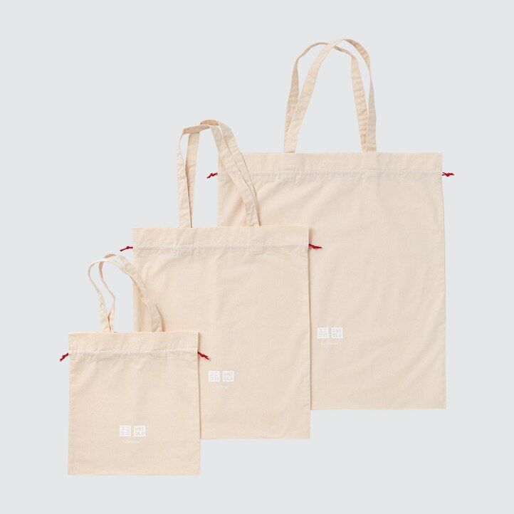 borsa regalo uniqlo bianca riutilizzabile da donna