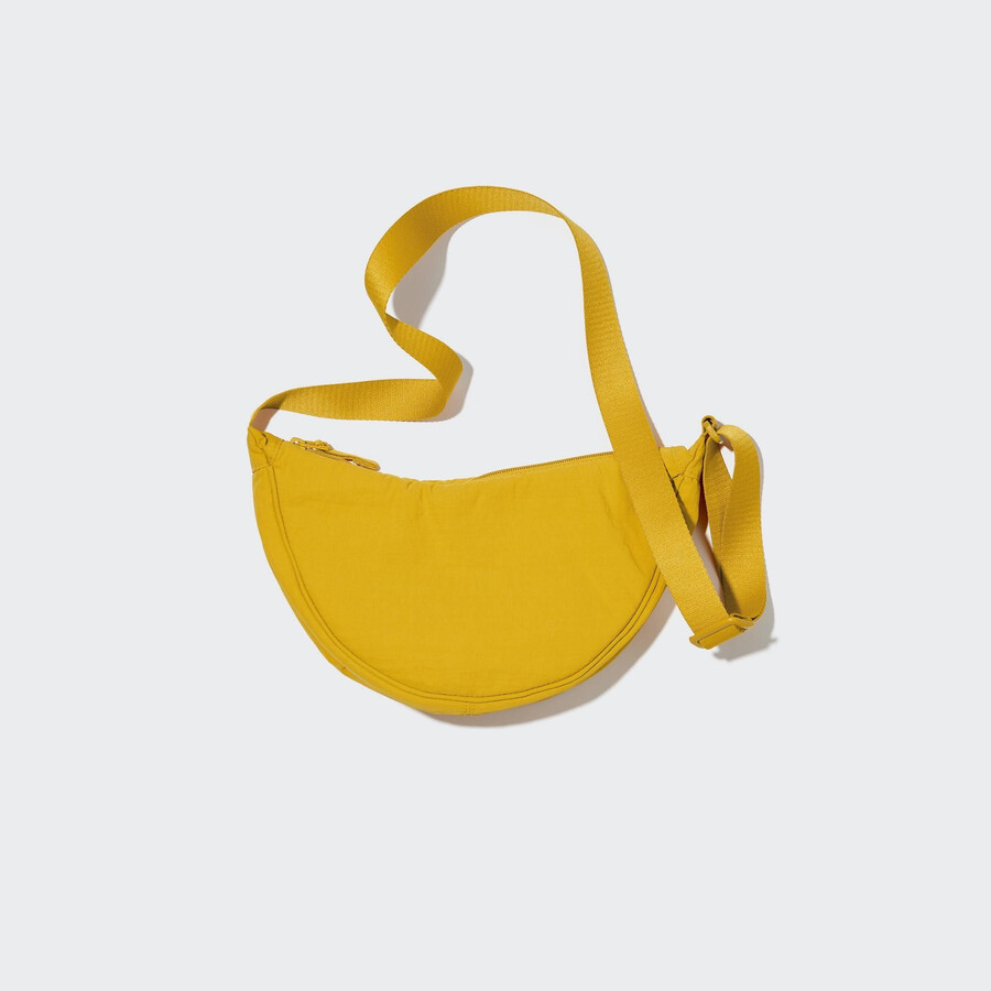 borsa a tracolla rotonda uniqlo mini da donna gialla