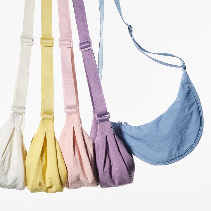 borsa a tracolla rotonda uniqlo mini da donna gialla