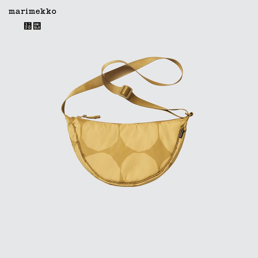 borsa a tracolla rotonda uniqlo mini da donna beige