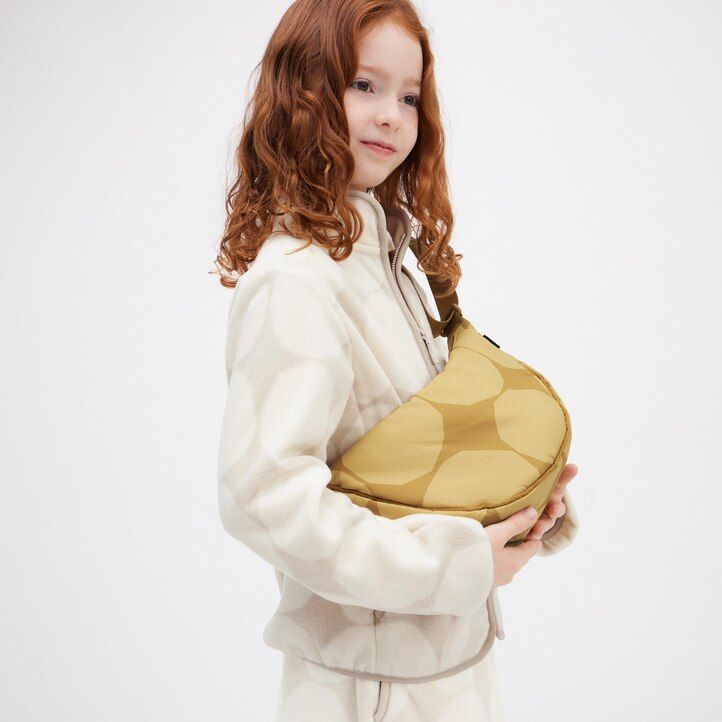 borsa a tracolla rotonda uniqlo mini da donna beige