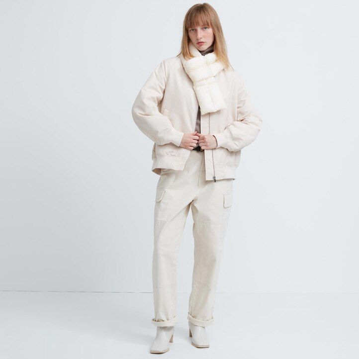 sciarpa imbottita foderata heattech uniqlo borse da donna oliva
