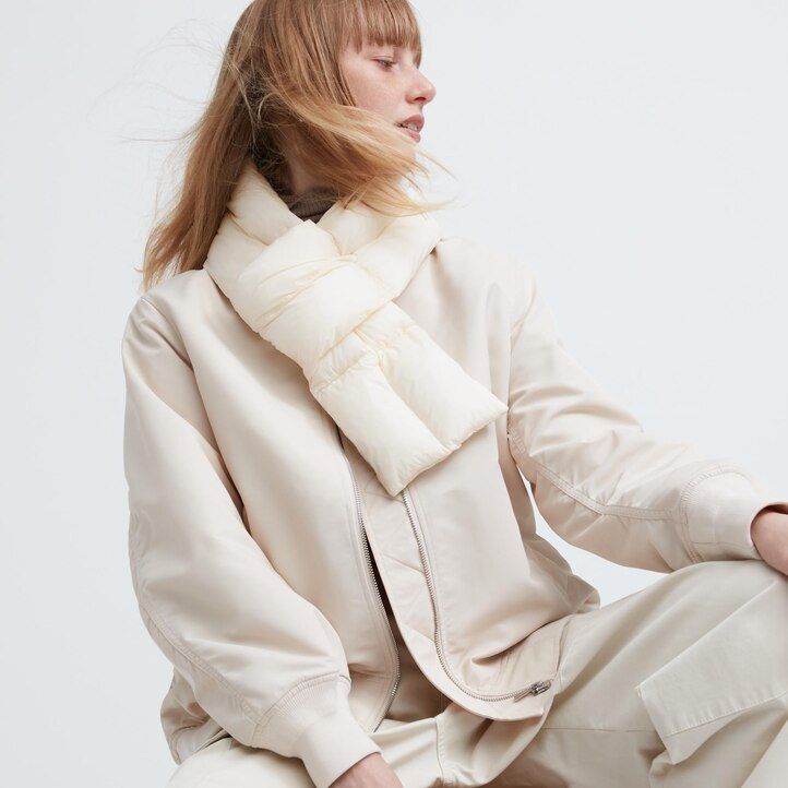 sciarpa imbottita foderata heattech uniqlo borse da donna oliva
