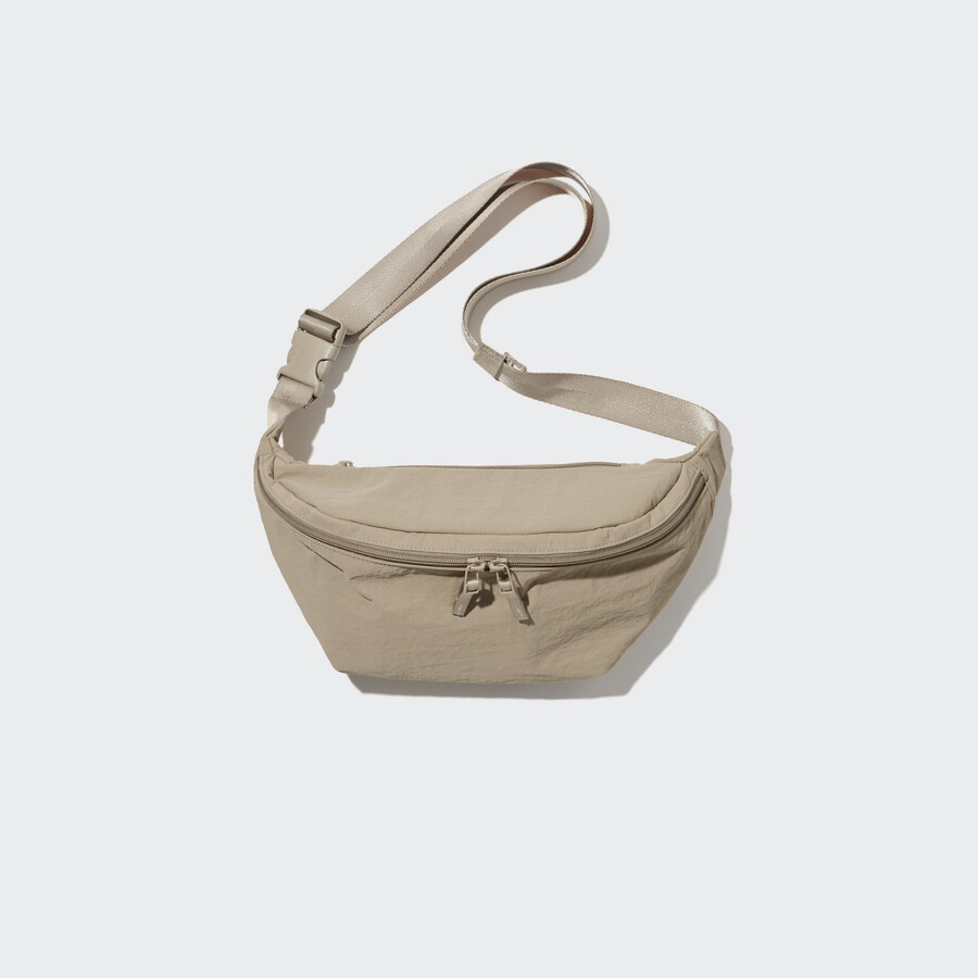 borsa a tracolla in nylon uniqlo da donna beige