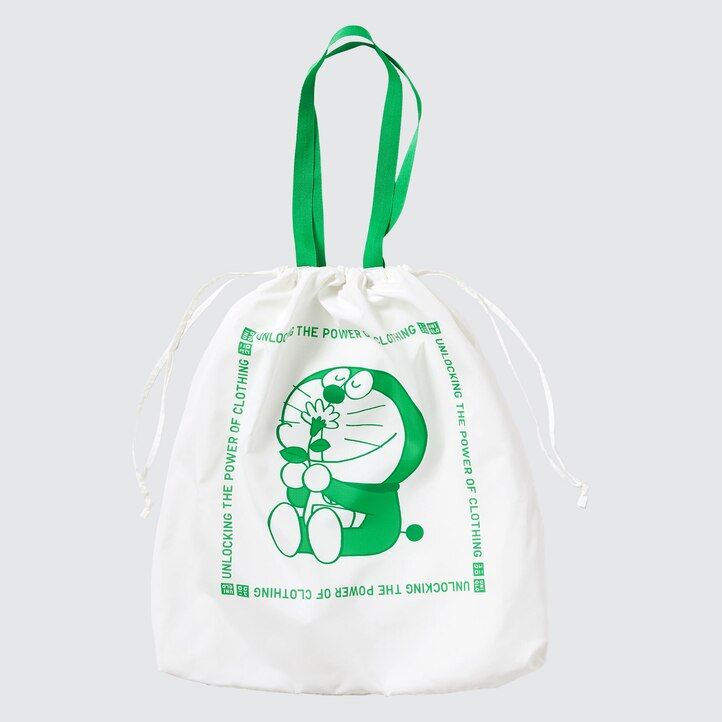borsa tascabile riciclata uniqlo doraemon ut borse da donna bianche