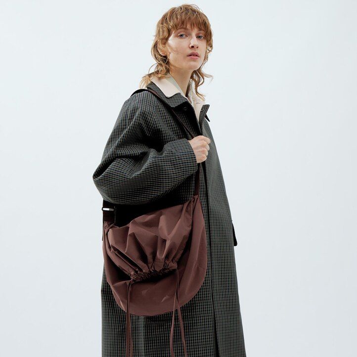 borsa con coulisse uniqlo da donna nera
