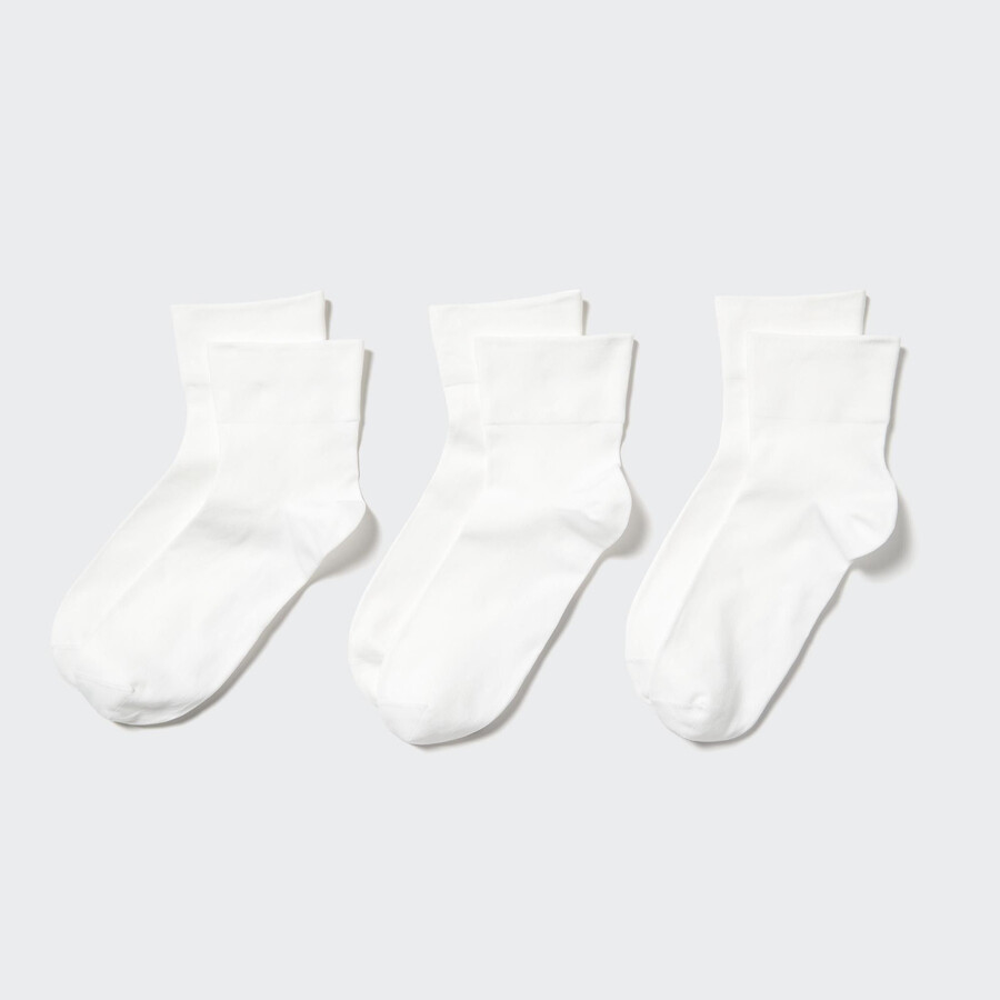 calzini uniqlo bianchi tre paia di calzini da donna