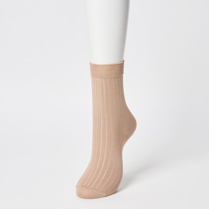 calzini bianchi a coste uniqlo da donna tre paia