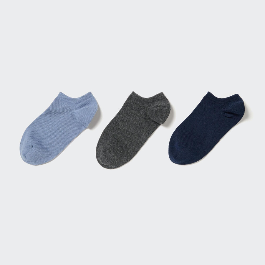 calzini corti uniqlo da donna tre paia blu