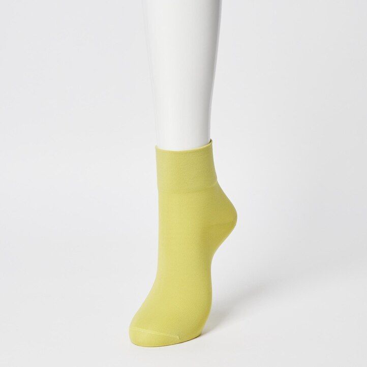 calzini uniqlo crew tapered da donna tre paia colore verde