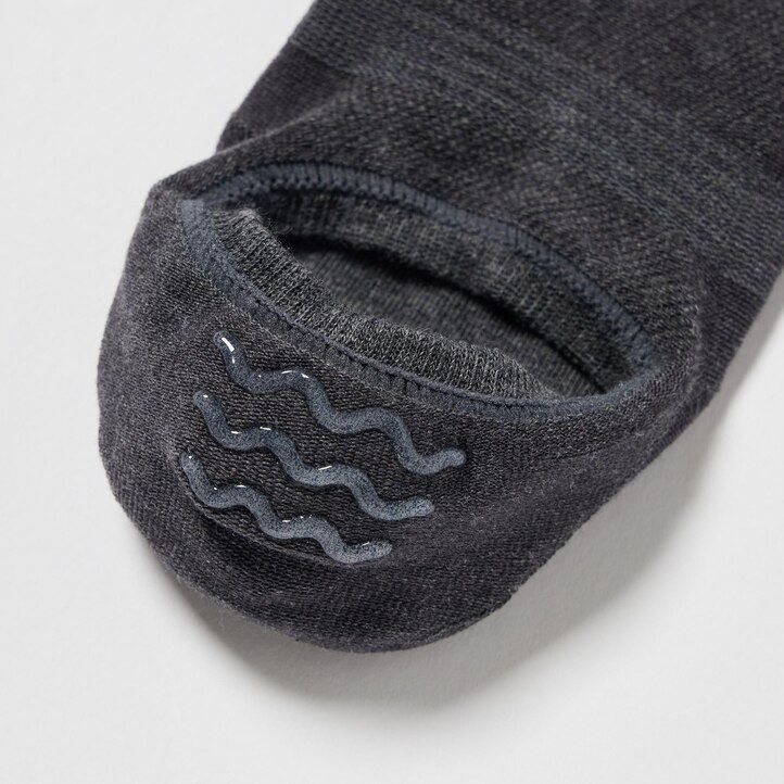 uniqlo mesh invisible no show tre paia di calzini da donna grigio scuro