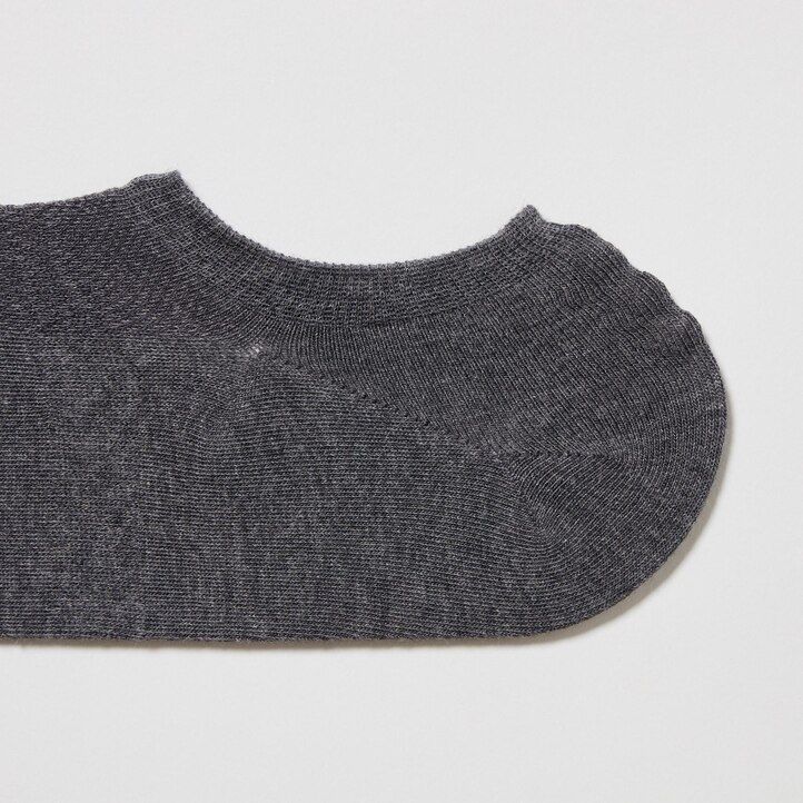 uniqlo mesh invisible no show tre paia di calzini da donna grigio scuro