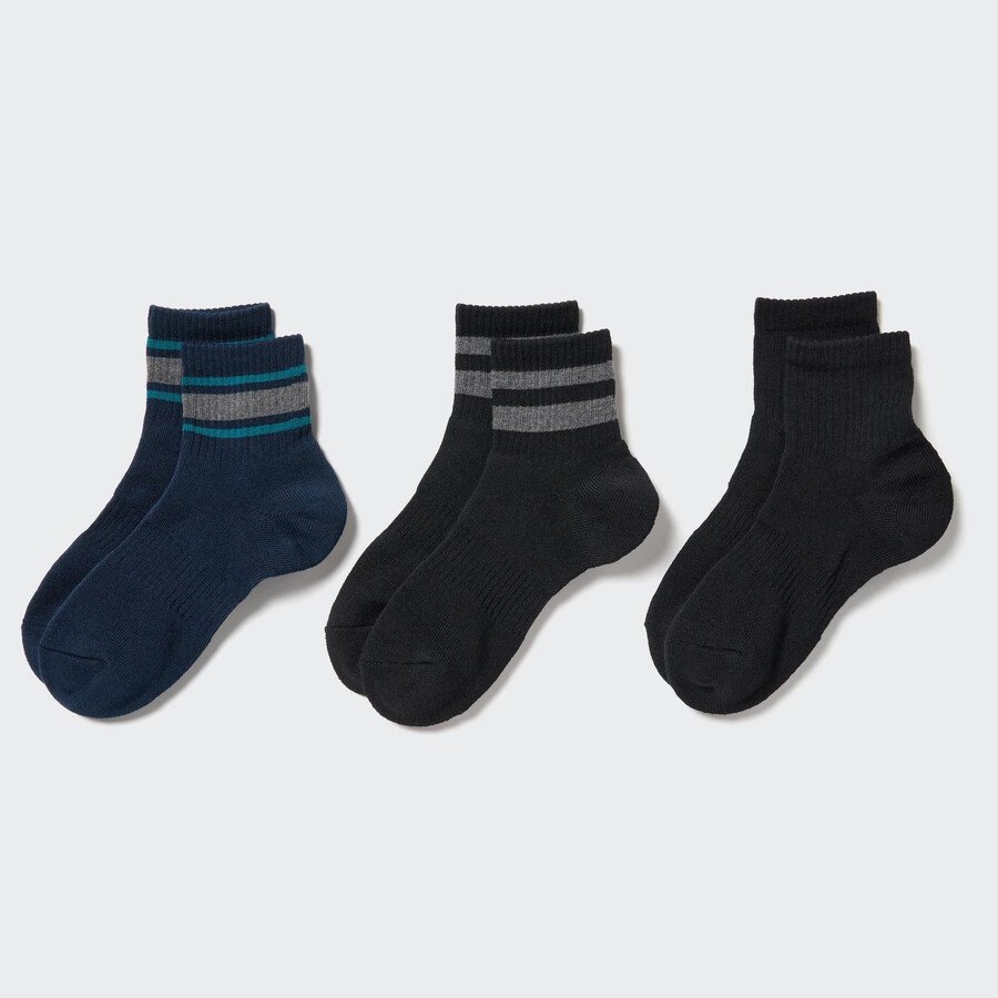 uniqlo calzini a coste da donna tre paia blu navy
