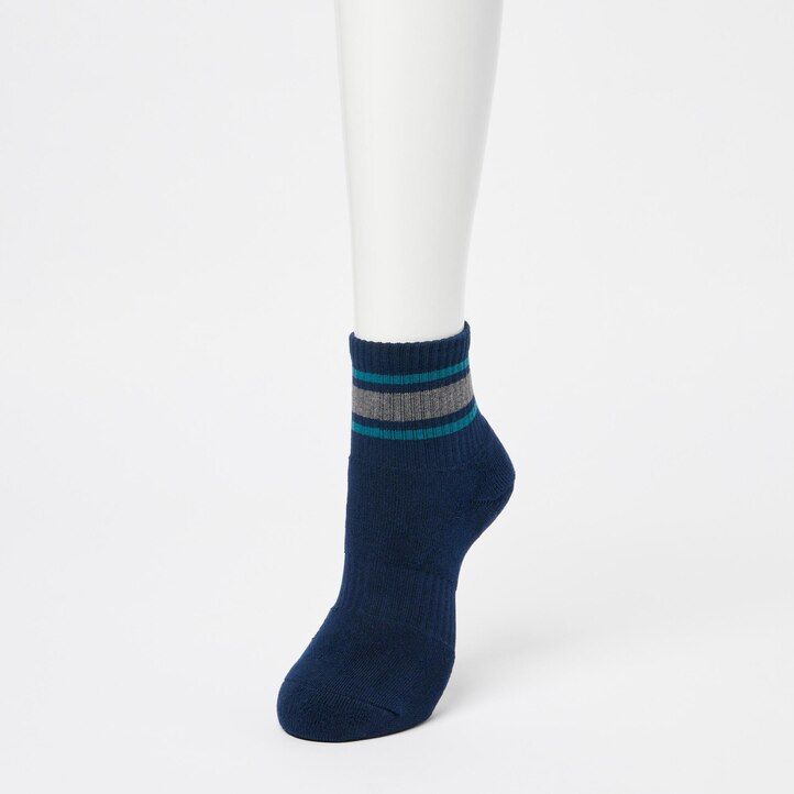 uniqlo calzini a coste da donna tre paia blu navy