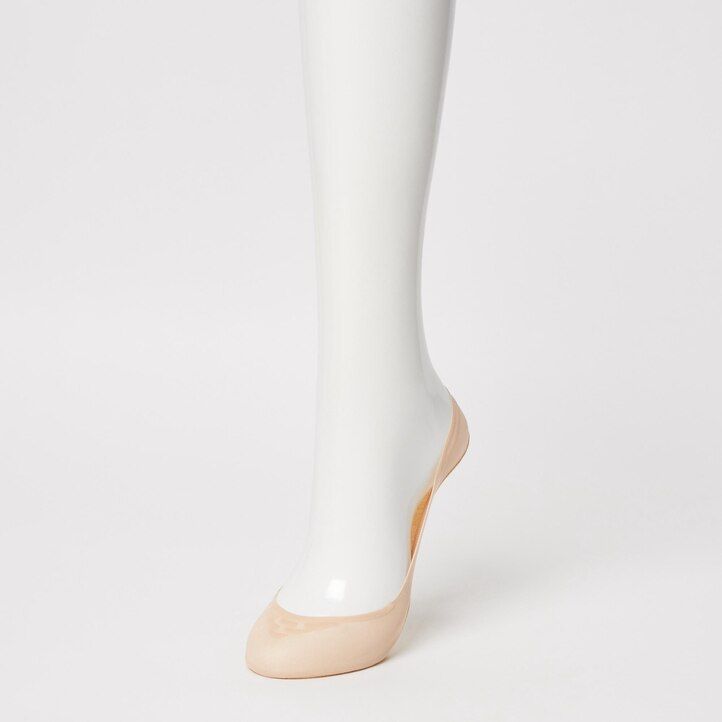 calzini invisibili trasparenti uniqlo beige tre paia da donna