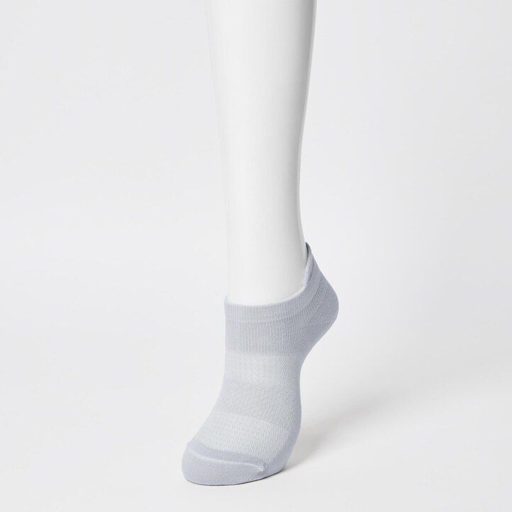 calzini uniqlo sports da donna tre paia grigio chiaro