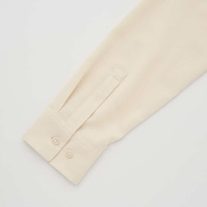 blusa con maniche in rayon uniqlo da donna nera