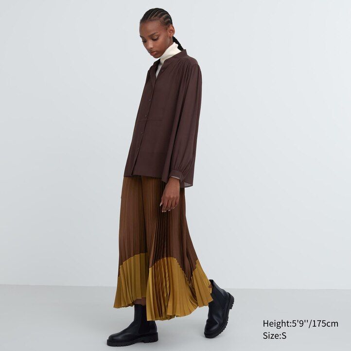 blusa uniqlo volume da donna bianca